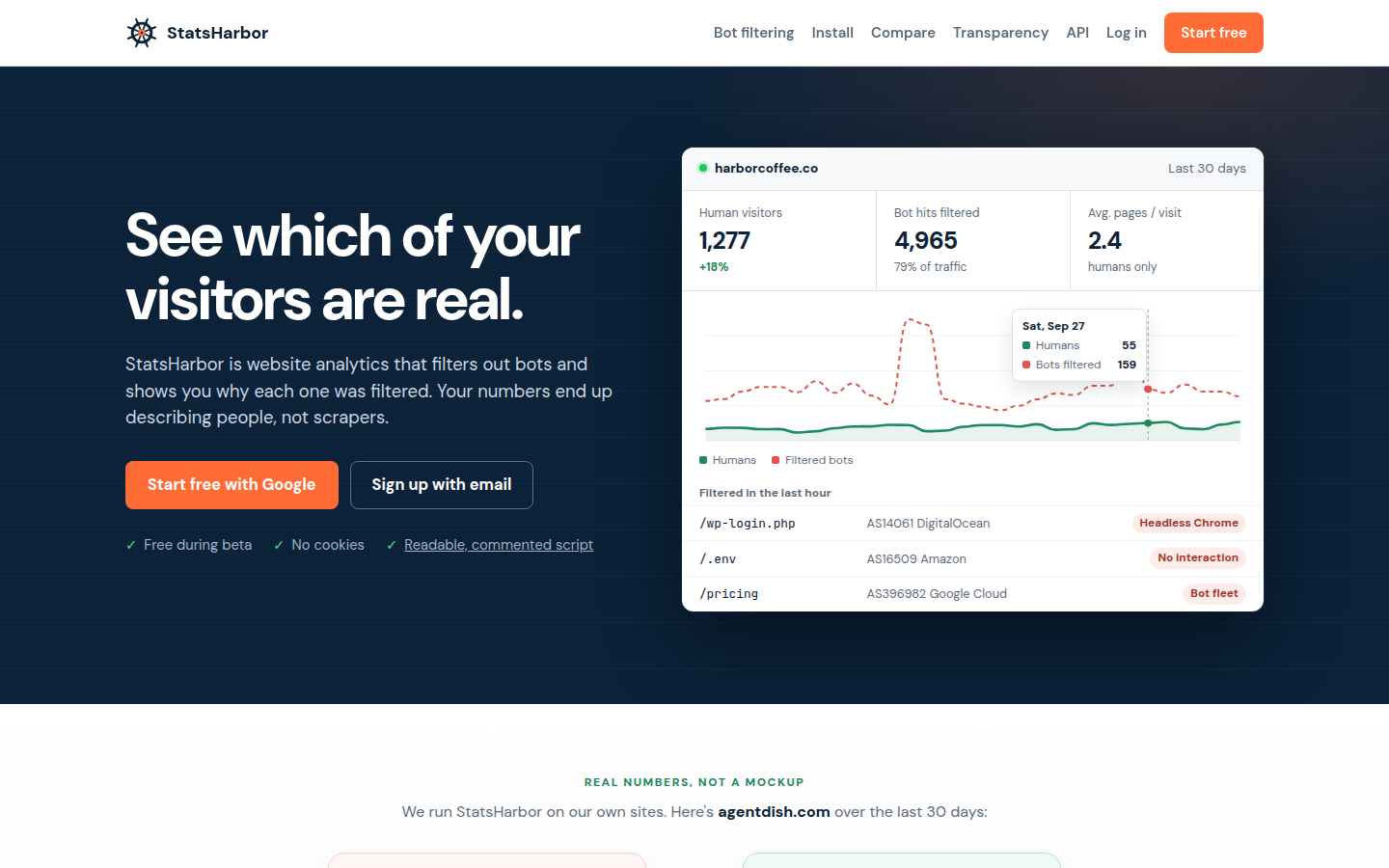 StatsHarbor website preview